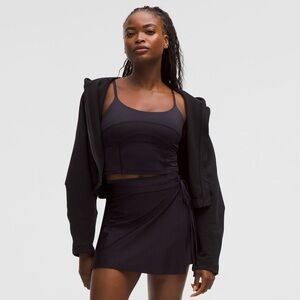 lulu satin ballet wrap skirt